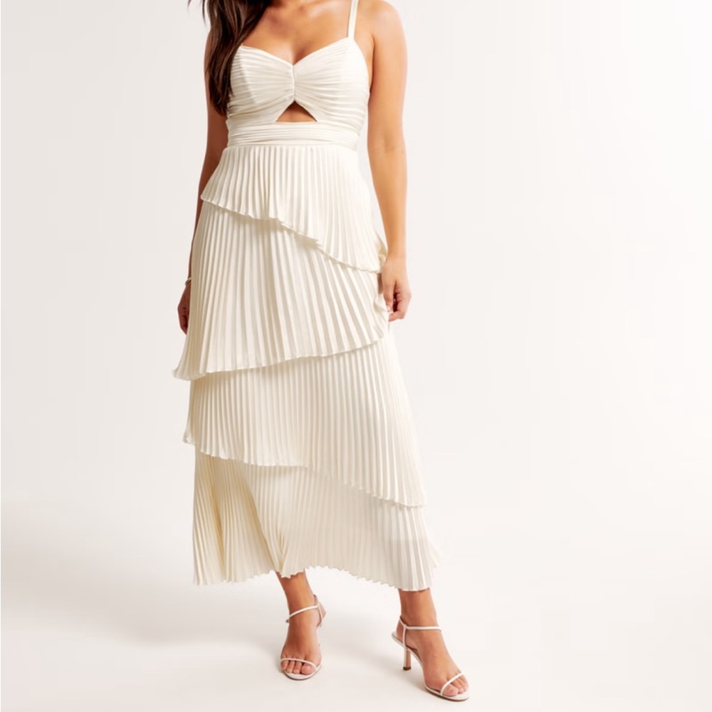 Giselle Pleated Tiered Maxi Dress